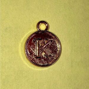 “K” Charm jewelry making Necklace bracelet ring baubles keychain ID tag lanyard